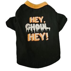 Hey Ghoul Hey Halloween Dog Tee Size Small